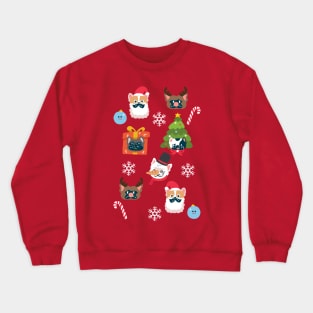 Xmas and Feench Bulldog Crewneck Sweatshirt